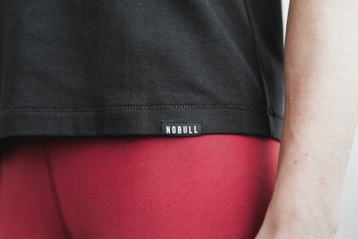 Nobull Heavyweight Pocket Boxy Women's T Shirts Black | Australia (EV6845)